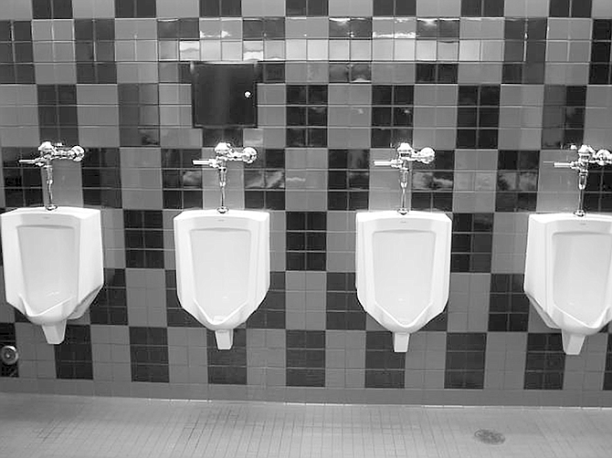 From urinal.net. Time spent at a urinal is a time for introspection, relaxation, exhalation, and frankness.