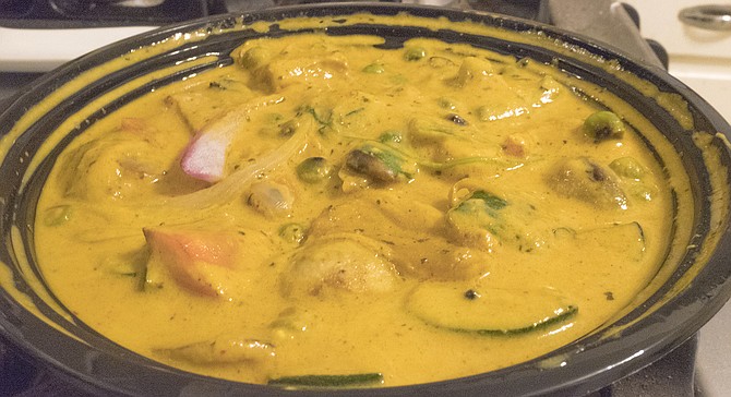 A vegetable Nariyar curry from Bombay Restaurant in Hillcrest.