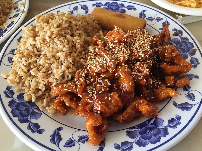 Sesame Chicken lunch special at Maxim's