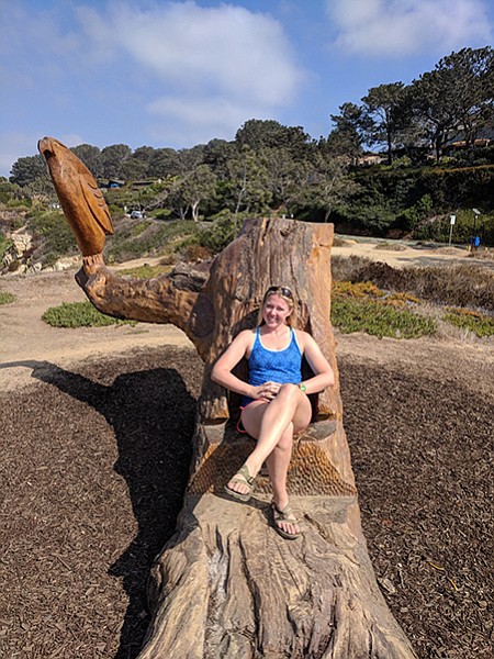 The “Sunset Seat” was designed by Del Mar resident David Arnold and carved by Tim Richards in 2015.
