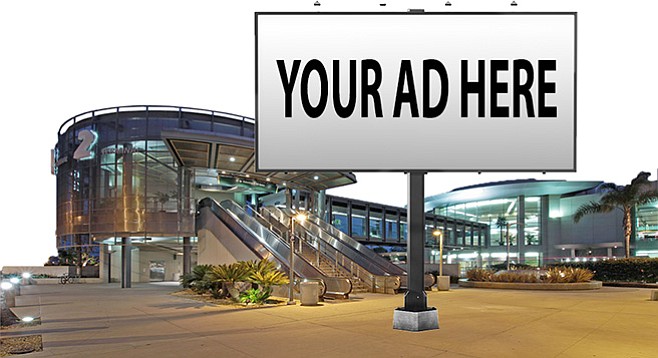  San Diego’s airport authority looks to squeeze ad revenue from all surface areas.