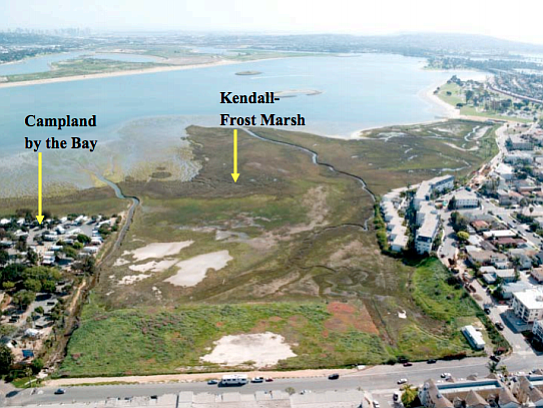 Aerial photo of Kendall-Frost marsh
