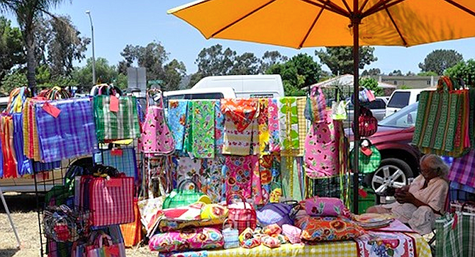 Vintage flea markets are held on the parking lot behind the Observatory.