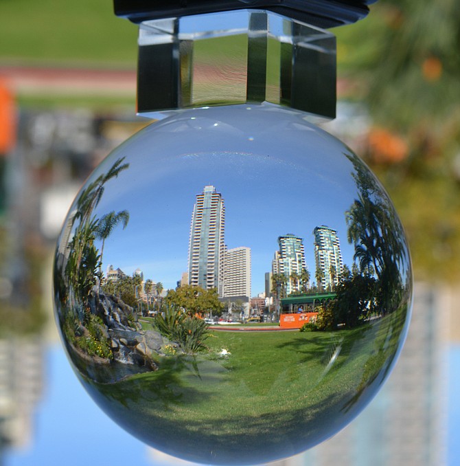glass ball downtown.