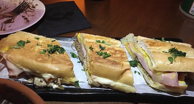 Havana's Cuban sandwich has roasted pork, ham, swiss cheese, pickles and mustard and comes on a large loaf of bread.