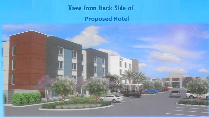Back View of Proposed Hotel. Very similar to front view.