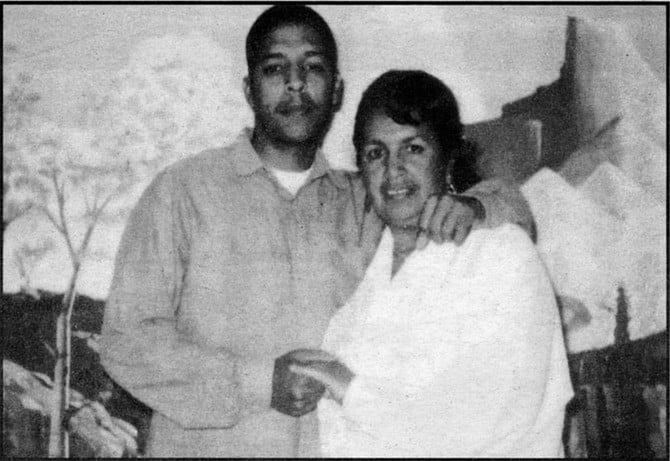 Weaver with his mother at San Quentin