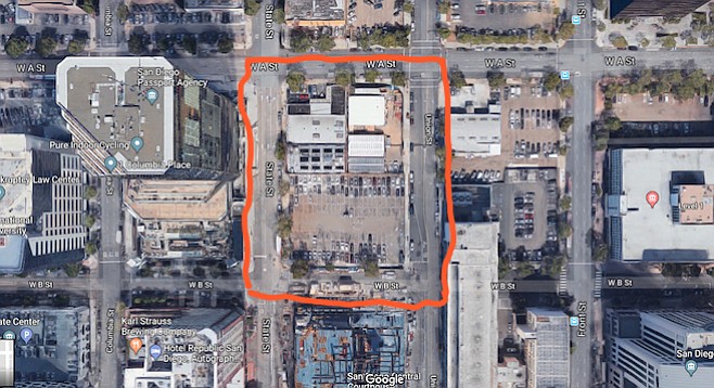The property is between Union and State streets and A and B streets