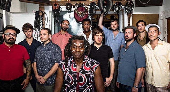 Antibalas blends electronic, dub, and hip-hop beats with vintage funk grooves