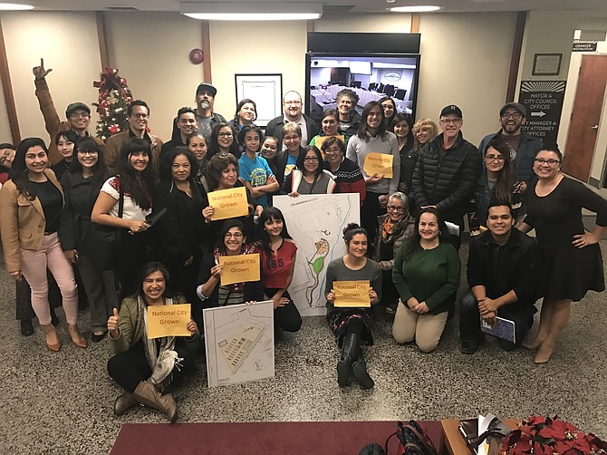 Janice Reynoso of Mundo Gardens showed up at a National City council meeting with a shovel in her hand and a group of dedicated volunteers