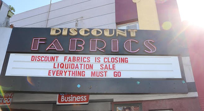 Discount Fabrics has done business on Adams Avenue for 30 years.