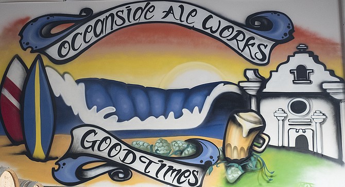 A mural decorating 12-year-old Oceanside Ale Works, which closed on January 6th.
