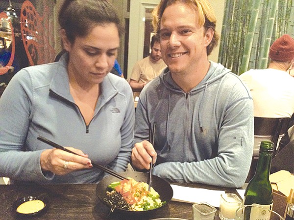 Gina and Justin with Volcano poke