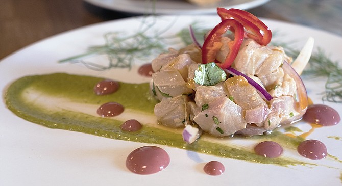 Grouper ceviche gets plated differently at the new Ceviche House