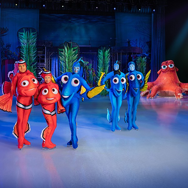 Characters from Finding Dory and Inside Out take to the ice