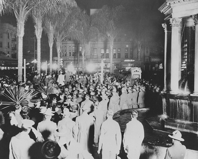 The "town plaza" has been where locals have gathered to gossip, celebrate, and listen to political speeches for near 150 years (photo: June 1917)