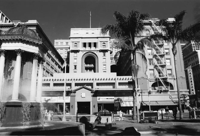 "Homeless Plaza" in 1979.