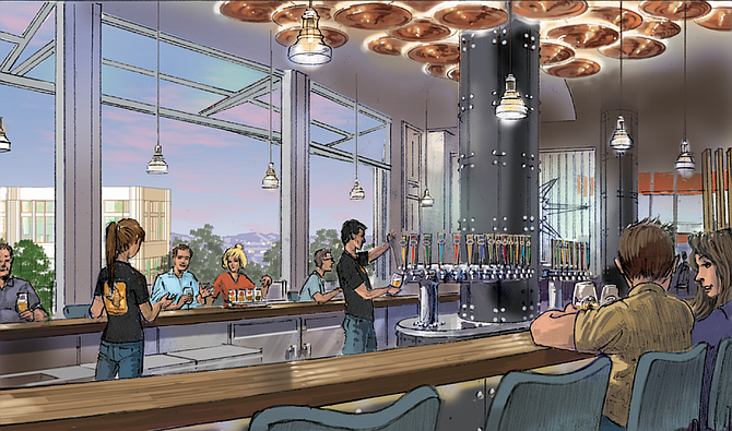Artist's rendering of the bar of Ballast Point Disney