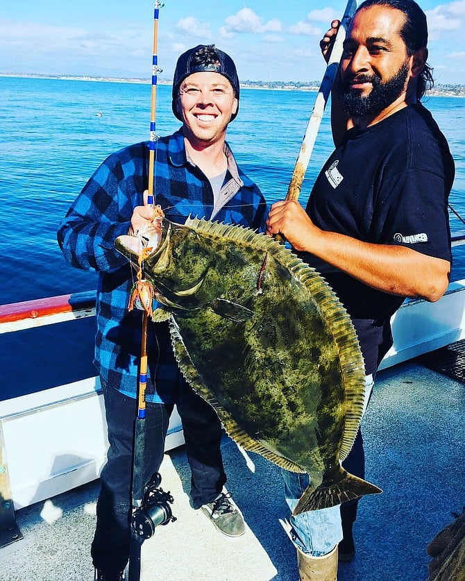 15 pound pacific Halibut caught Thursday, January 25, 2018 aboard the ELECTRA! Needless to say it was a happy occasion! 
