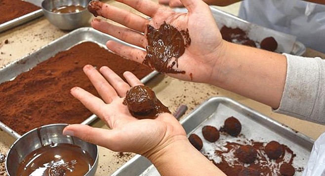 Truffle-making at the Chuao Chocolatier Joy Factory 