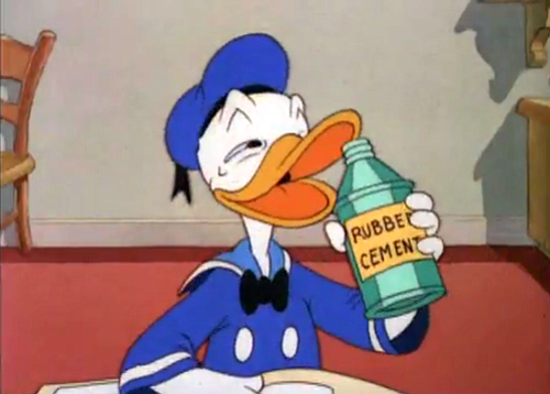 Donald stars in The Huffing Duck (1943).