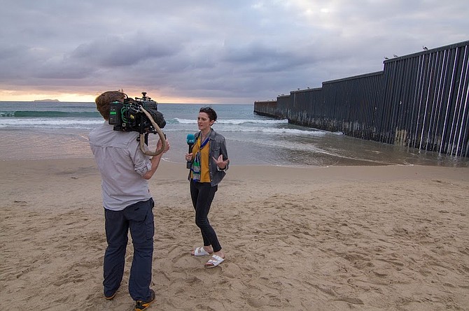 We ended the day filming at sunset on the western end of the border wall in Playas de Tijuana.