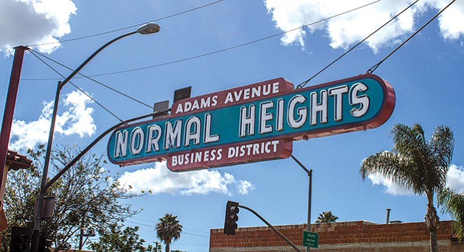 “The Normal Heights sign is the only original neon sign I’m aware of that still hangs in San Diego,” says Scott Kessler. - Image by Matthew Suárez