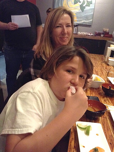 Michelle, Shane. At 10, he knows sushi