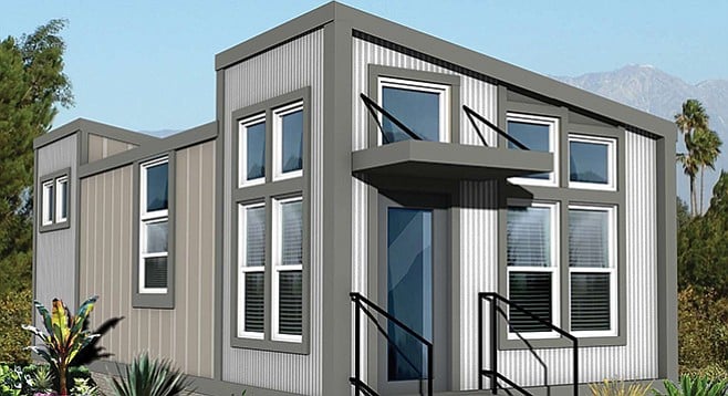 San Diego has wisely made it easier to build granny flats. This is the Leucadian model by Crest Backyard Homes.