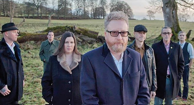 Flogging Molly (Dave King up front, Matt Hensley second from right)