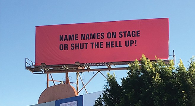 One billboard over Hollywood, California