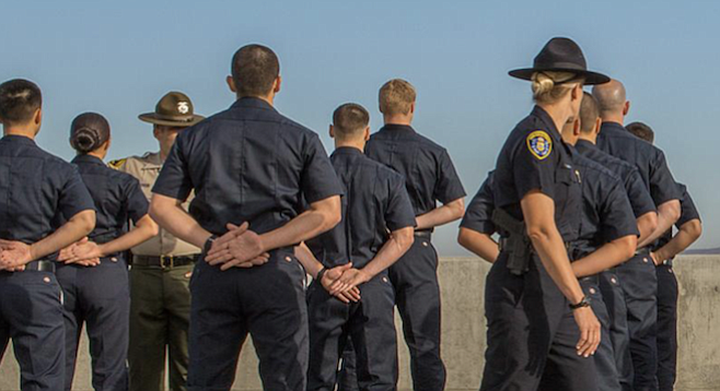 San Diego police recruits in training