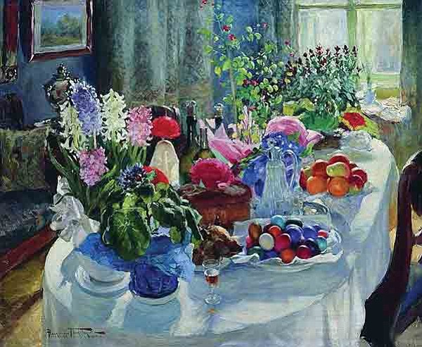 Is an Easter table like the one in this painting by Alexander Makovsky too much to ask?