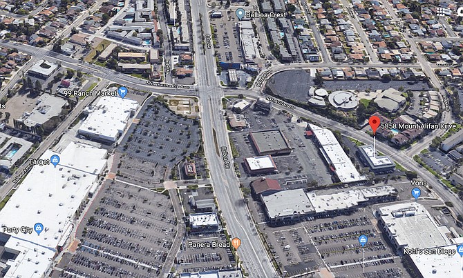 The proposed housing project is surrounded by commercial shopping centers. (Google Maps)