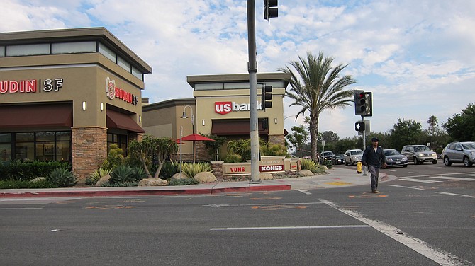 The Balboa Mesa Shopping Center at major Clairemont thoroughfares, Balboa and Genesee.