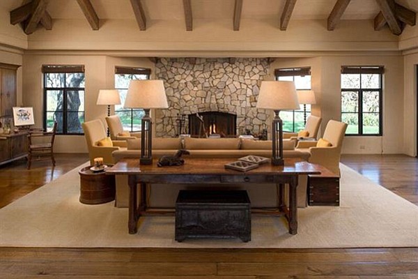 Palos Verdes stone fireplace in the living room