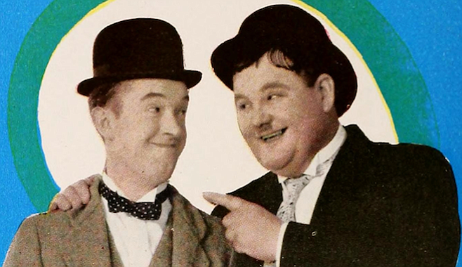 The Sultans of Slapstick, Stan Laurel and Oliver Hardy.