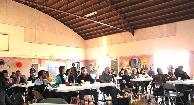 Residents gathered in San Ysidro on March 29 to hear results of the air pollution study.
