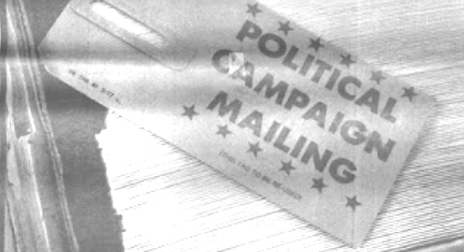 Tribune editorial writer Ralph Bennett: "The tide of junk mail has risen to flood stage." - Image by Robert Burroughs
