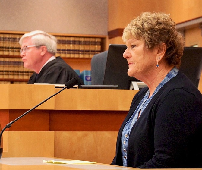 Judge Dahlquist n Katrina in court. 