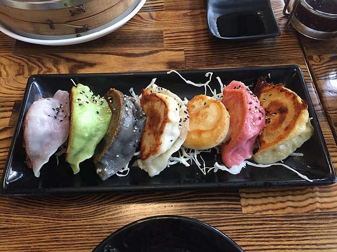 Assorted dumplings, a rainbow of flavors