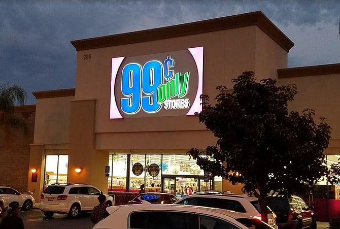 99 Cent Only store in Mountain View (photo from Google Maps).