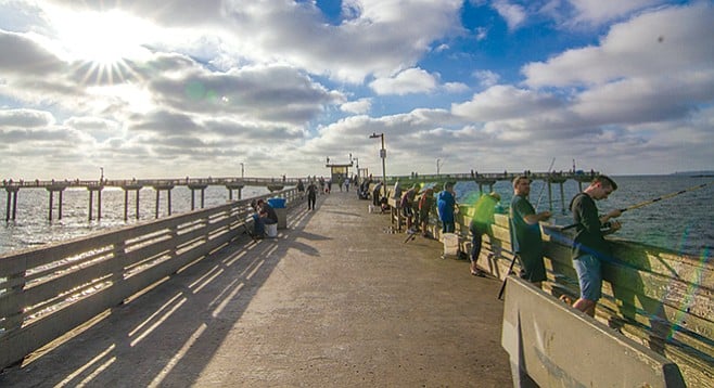 OB Pier. Because of its length, it puts you in the position to snag yellowtail, barracuda. - Image by Matthew Suárez