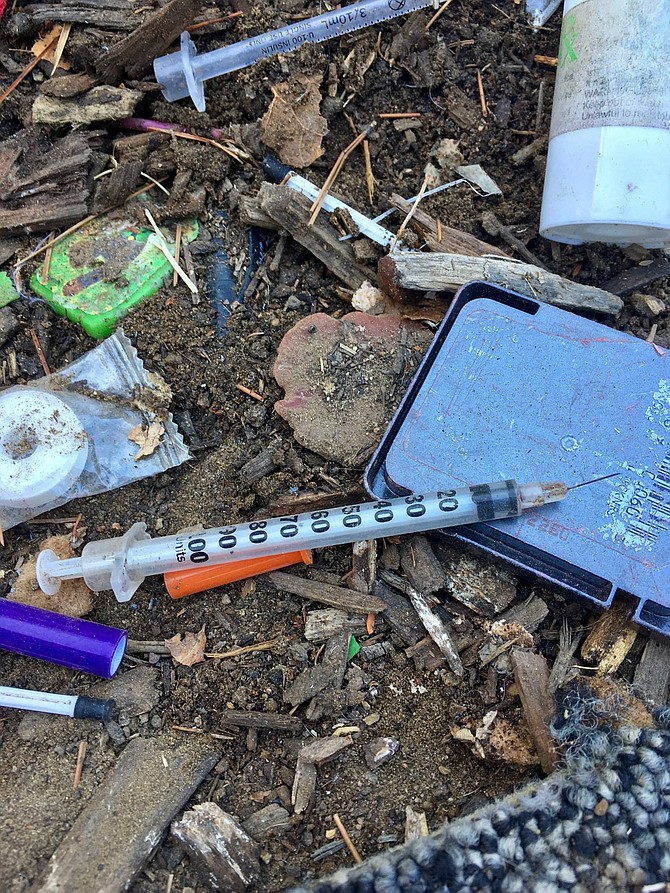People are sick and tired of finding drugs and drug paraphernalia when on nature walks. (Theresa Ortega)
