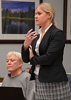Defendant Jane w her attorney Edmonson. Photo by Eva.