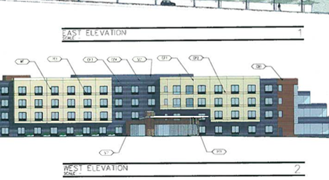 Proposed hotel — from planning commission staff report