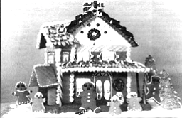 Tulie's gingerbread house took her about a week to assemble, working two or three hours a night.