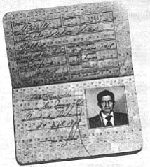 Pena's Cuban passport. Pena was in the process of dying when he was released from prison.