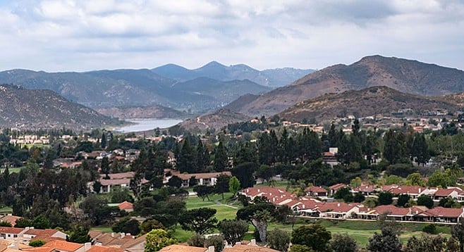 View of West Ridge from Lake Hodges