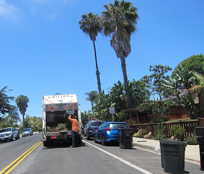 This greenery truck does it the old-fashioned way.